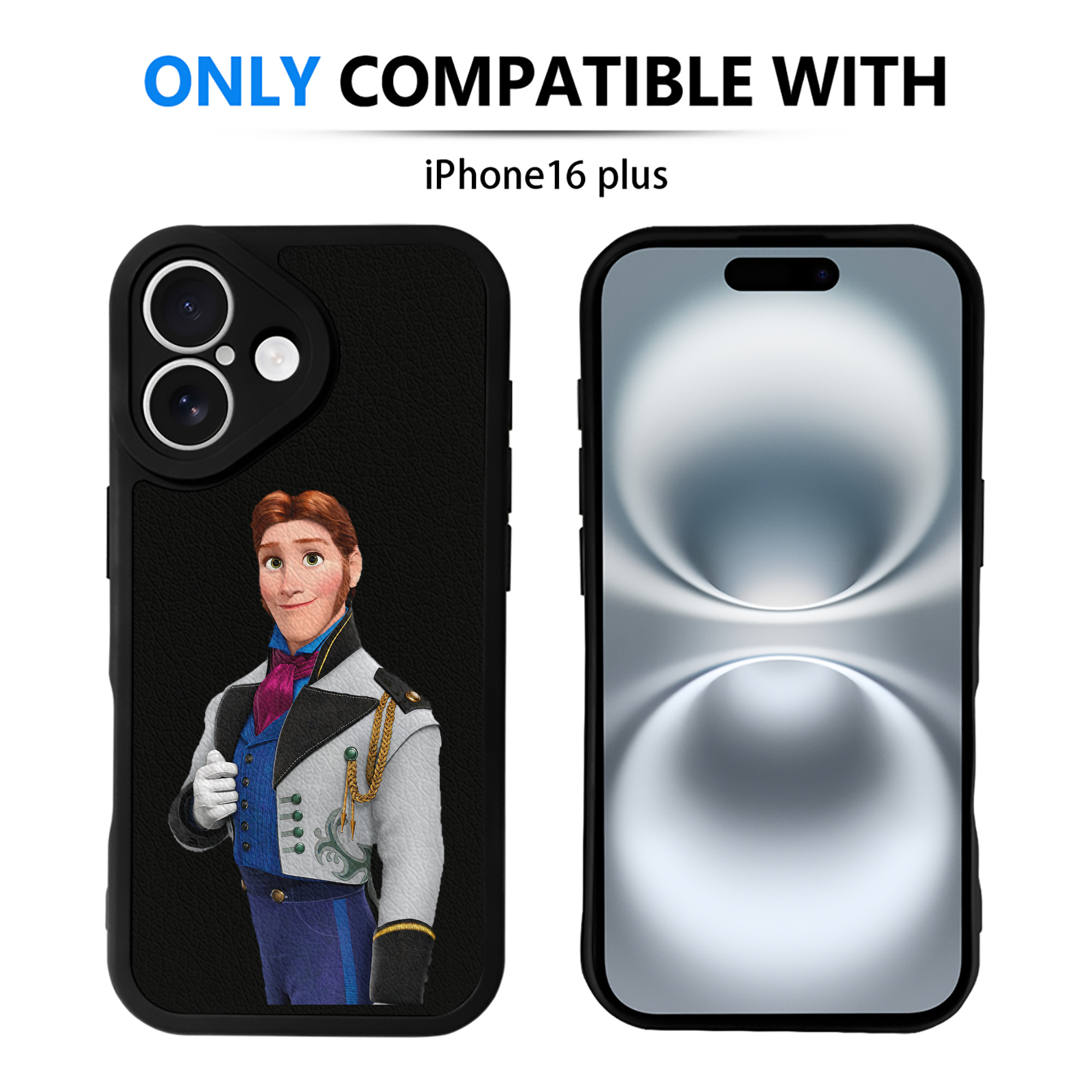 （画像用） アナと雪の女王 アンナ エルサ Frozen Anna Elsa 【iPhone 16シリーズ対応】シリコンスマホケース（レザー調） 材質：シリコン